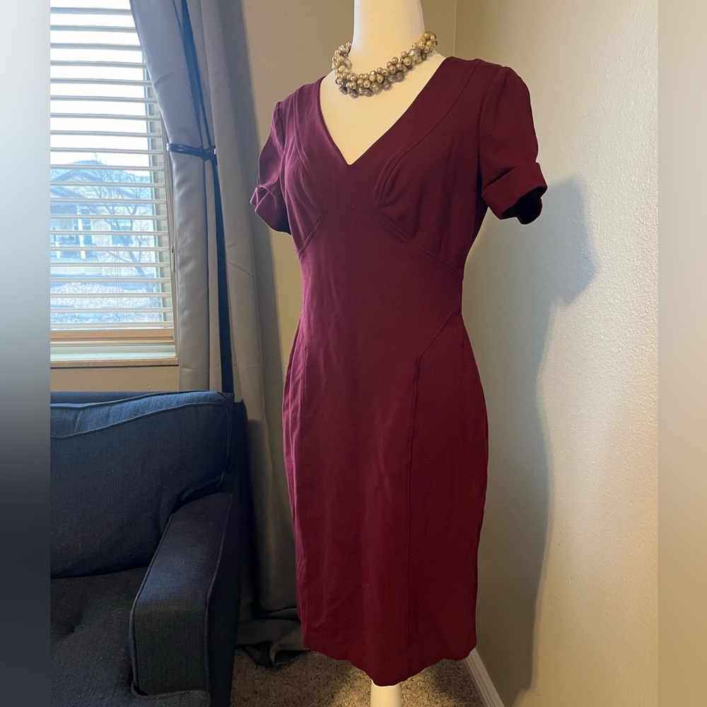 White House Black Market cranberry dress